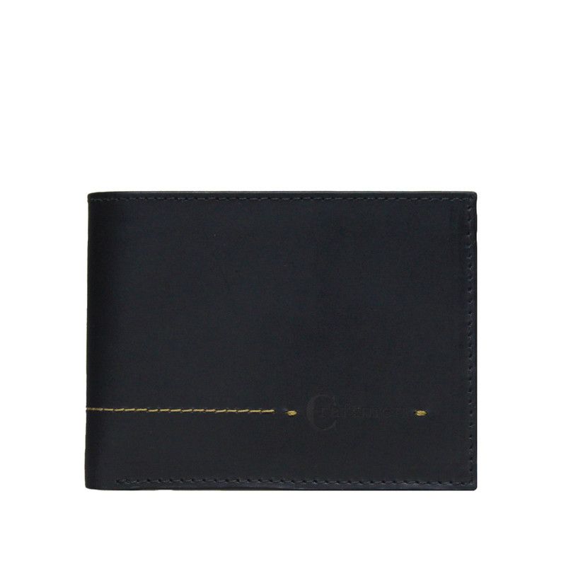 CRAFTMEN - Billetera Hombre 100% cuero natural color negro Café Craftmen