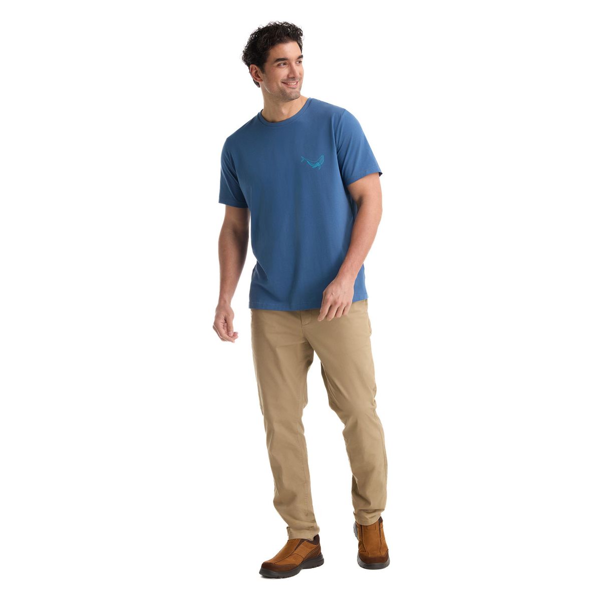 PANAMA JACK - Polera Manga Corta Hombre Azul Panama Jack