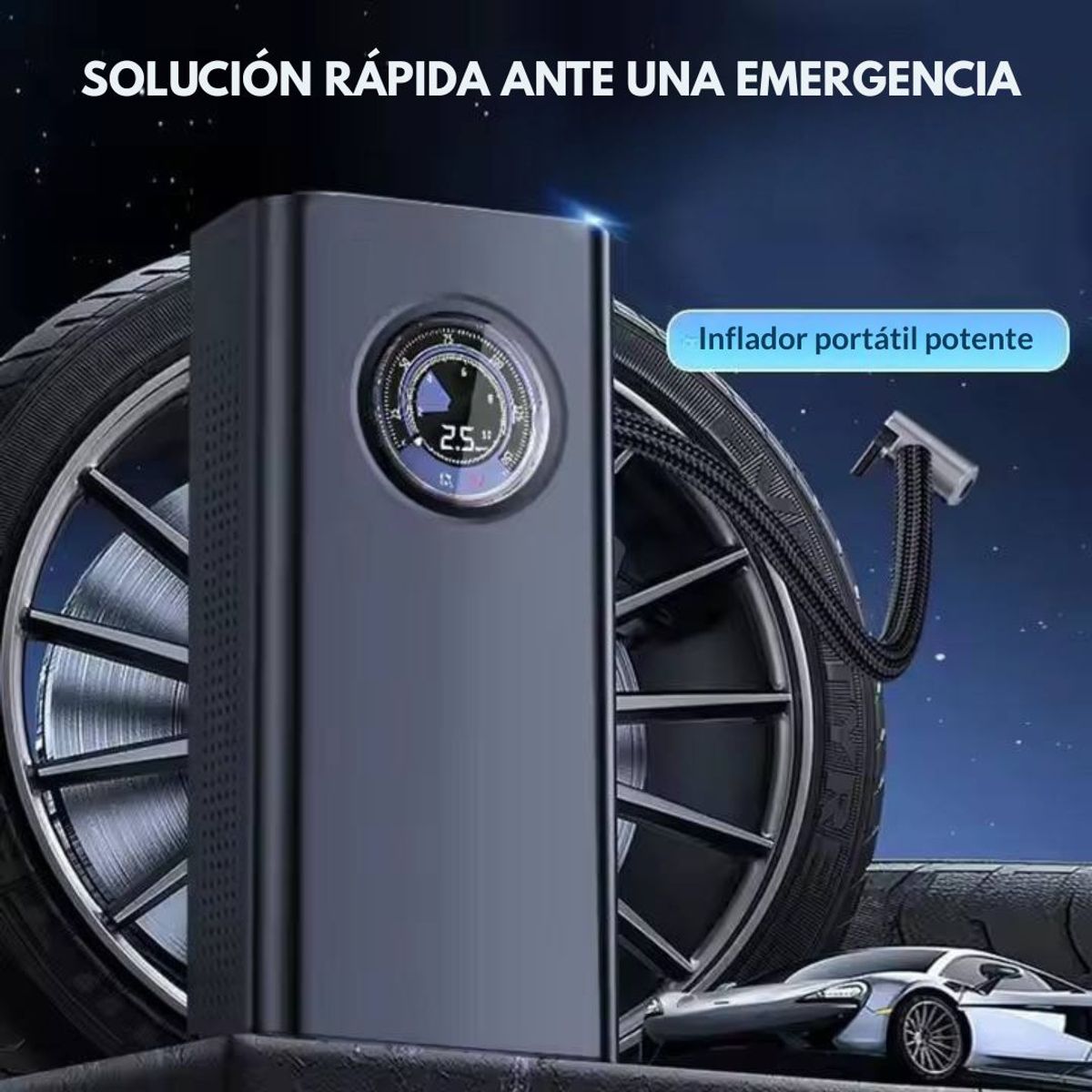 GENERICO - Mini Compresor Inflador Neumaticos Aire Portátil Auto