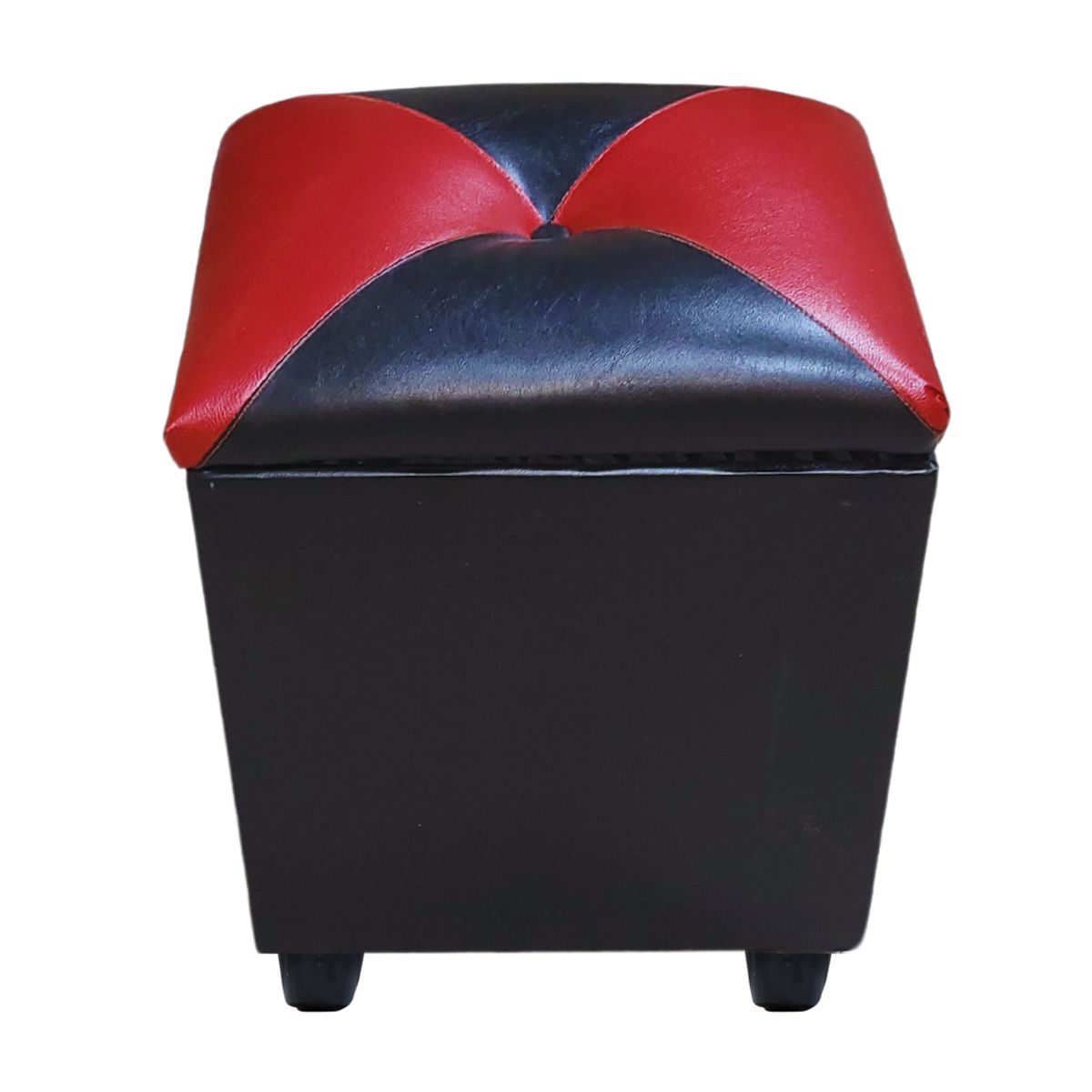 GENERICO - Pouf Baul Bicolor Dama Eco Cuero 40x33x45 Rimar