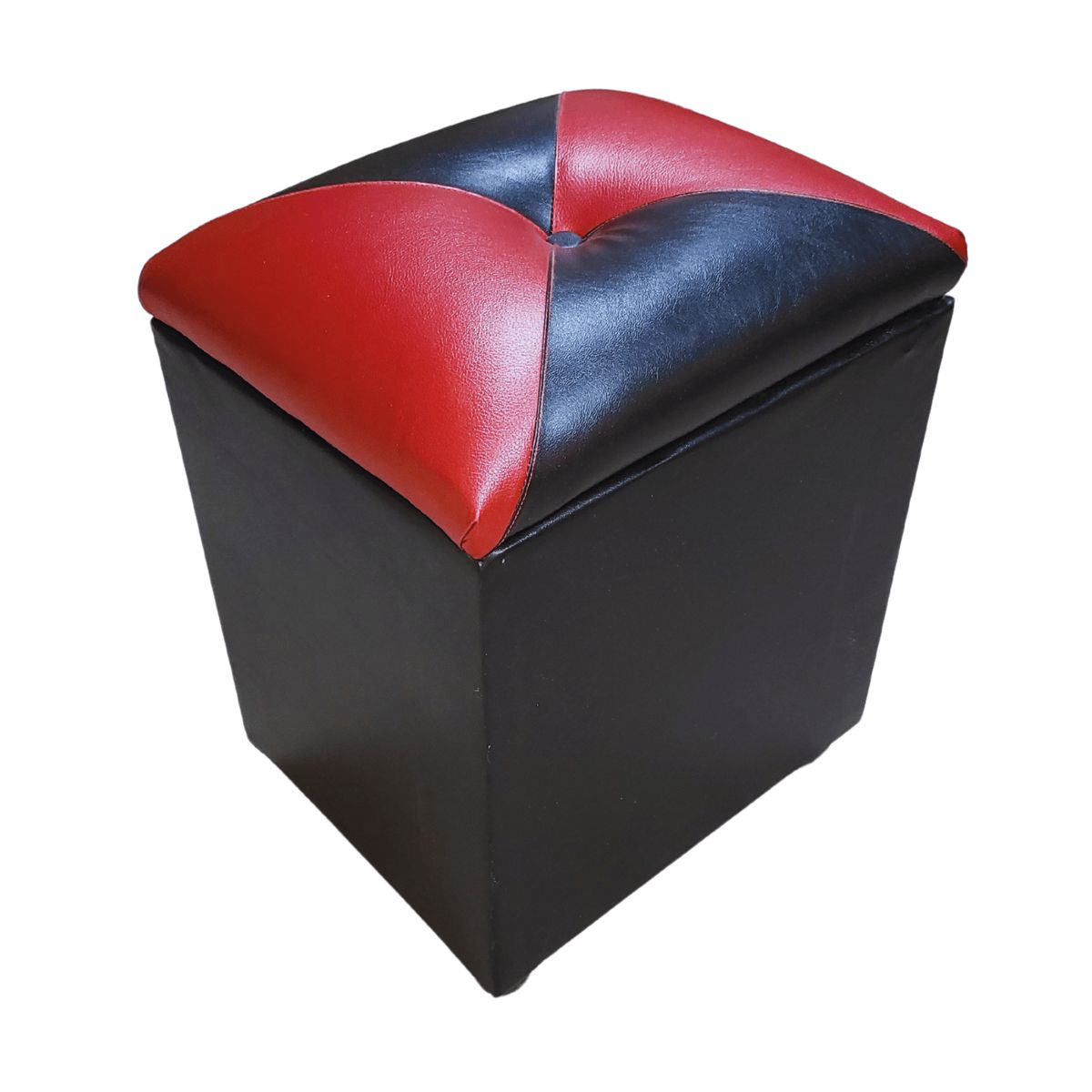 GENERICO - Pouf Baul Bicolor Dama Eco Cuero 40x33x45 Rimar