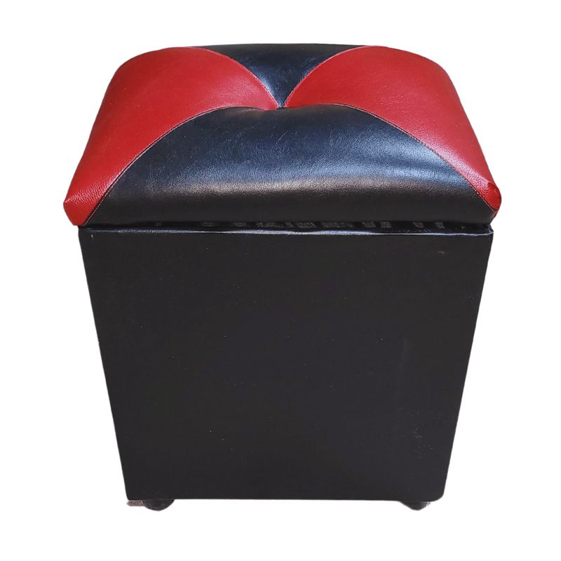 GENERICO - Pouf Baul Bicolor Dama Eco Cuero 40x33x50 Rimar