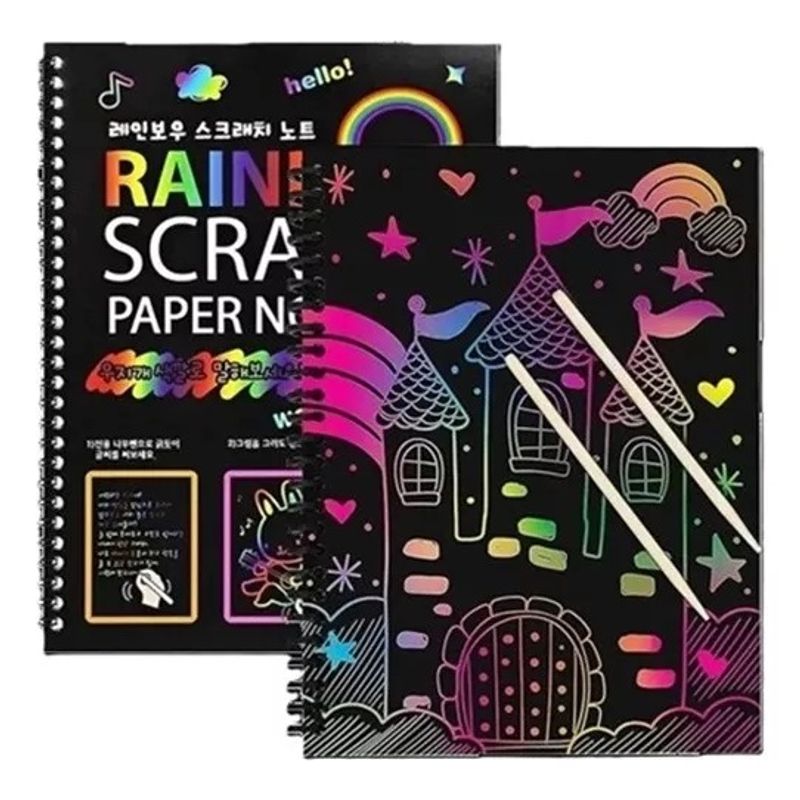 GENERICO - Libreta Raspable Scratch Art Note Arte Rascar Y Raspar