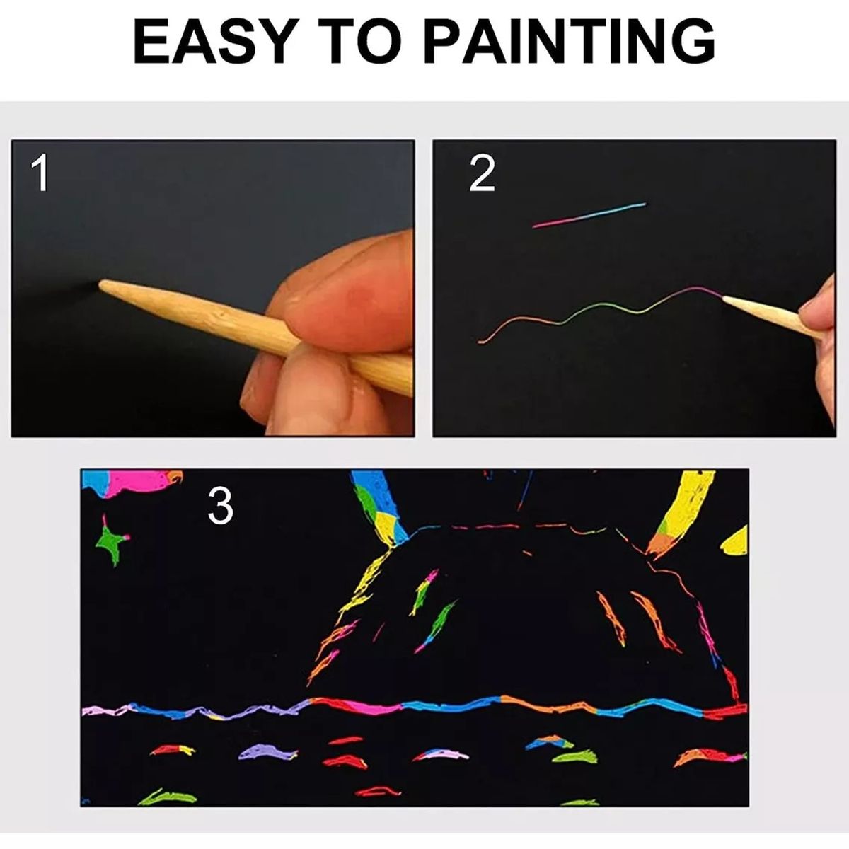 GENERICO - Libreta Raspable Scratch Art Note Arte Rascar Y Raspar