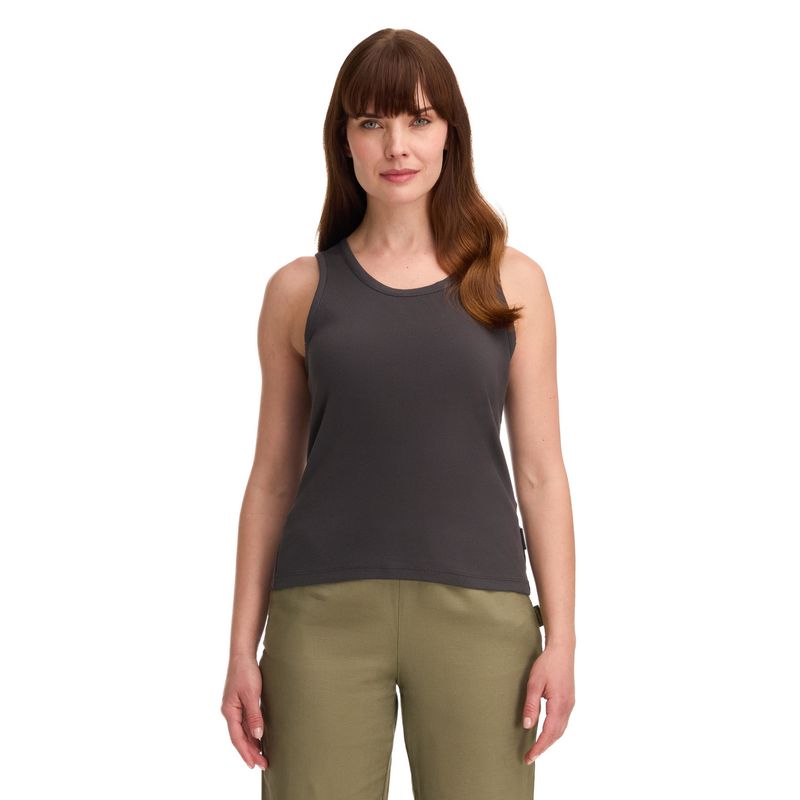 PANAMA JACK - Polera Mujer sin Mangas Rib Gris Panama Jack