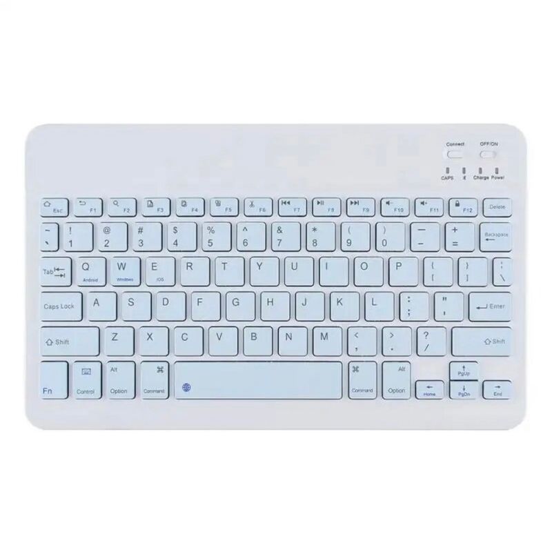GENERICO - Teclado 10 " Bluetooth Para Tablet iPad letra Ñ - Celeste.