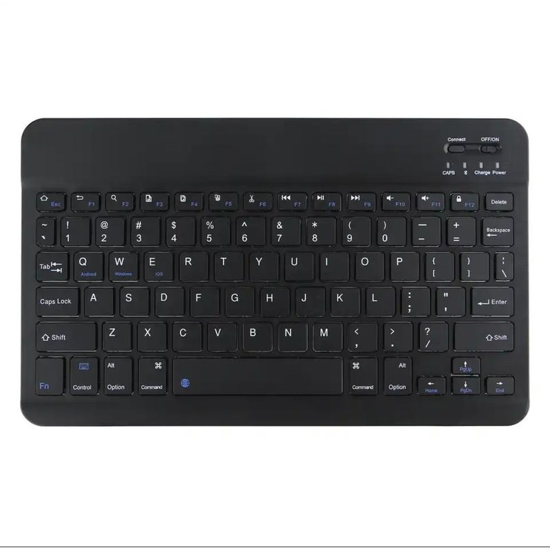 GENERICO - Teclado 10 " Bluetooth Para Tablet iPad letra Ñ - Negro.