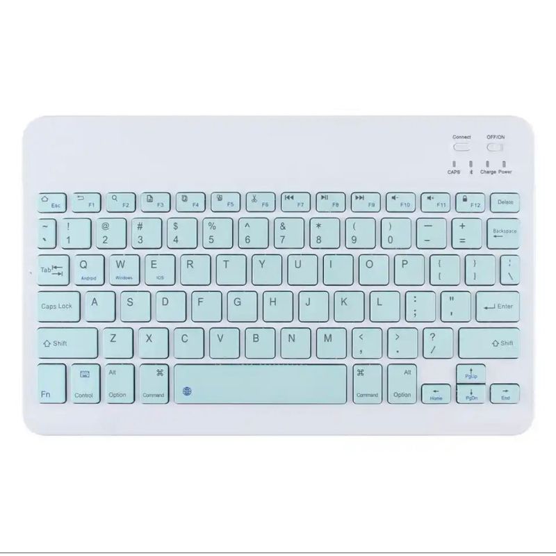 GENERICO - Teclado 10 " Bluetooth Para Tablet iPad letra Ñ - V Menta.