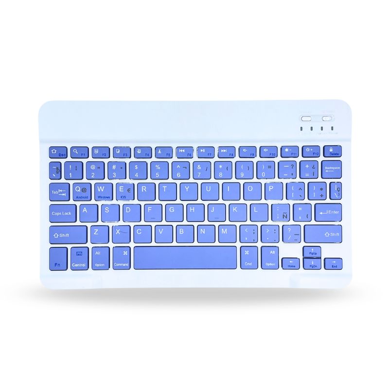 GENERICO - Teclado 10 " Bluetooth Para Tablet iPad letra Ñ - Morado