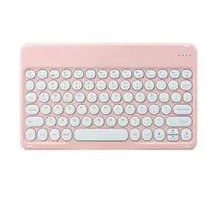 GENERICO - Teclado 2.0 10 " Bluetooth Para Tablet iPad letra Ñ - Rosado