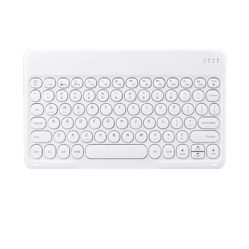 GENERICO - Teclado 2.0 10 " Bluetooth Para Tablet iPad letra Ñ - Blanco.