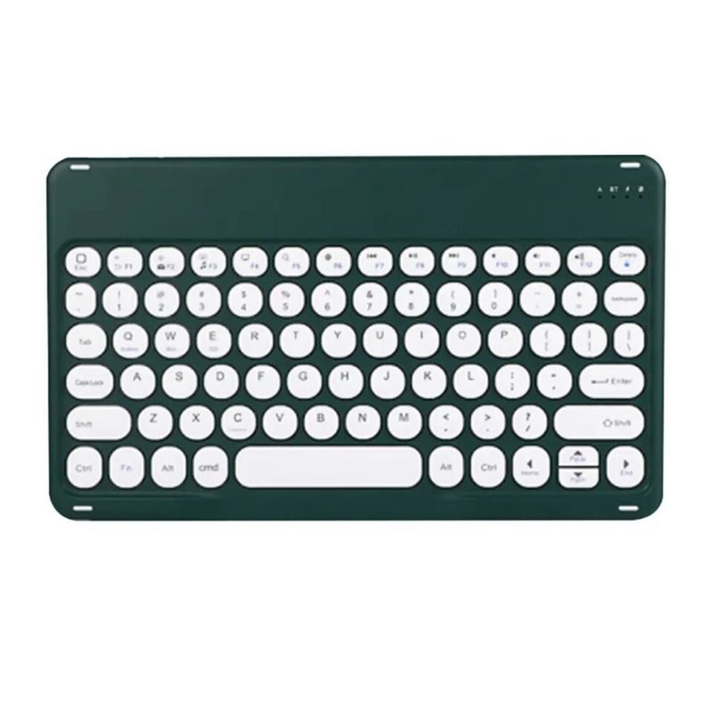 GENERICO - Teclado 2.0 10 " Bluetooth Para Tablet iPad letra Ñ - Verde Oscuro