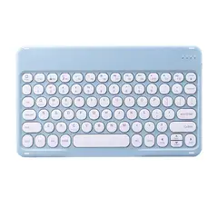 GENERICO - Teclado 2.0 10 " Bluetooth Para Tablet iPad letra Ñ - Celeste