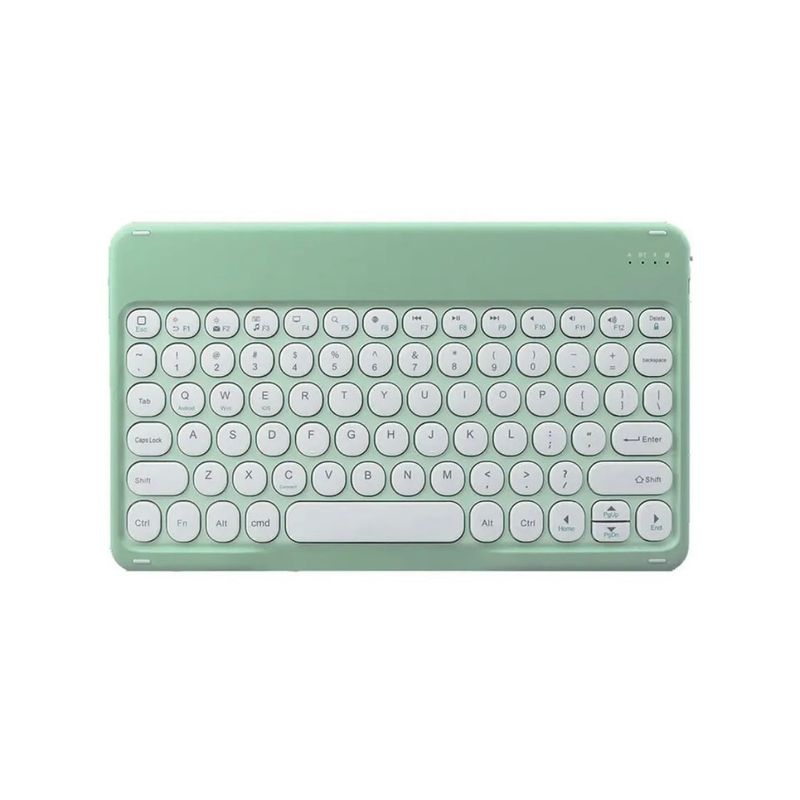 GENERICO - Teclado 2.0 10 " Bluetooth Para Tablet iPad letra Ñ - Verde Menta