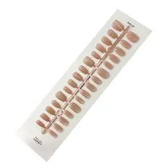 GENERICO - Set 30 Pcs Uñas Postizas Removibles Acrílicas Mujer