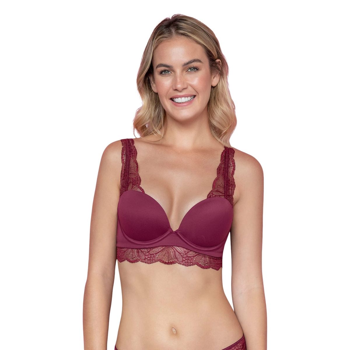 LEONISA - Sostén básico con copas suaves y ligeras Bra sexy essential 091020 Burdeo