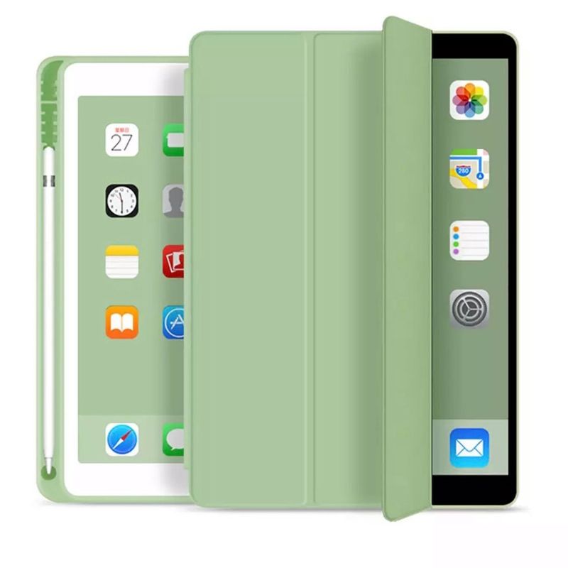 GENERICO - Fundas De iPad Con Porta Lapiz Para iPad 10.2 (7ma-8va-9na) Verde