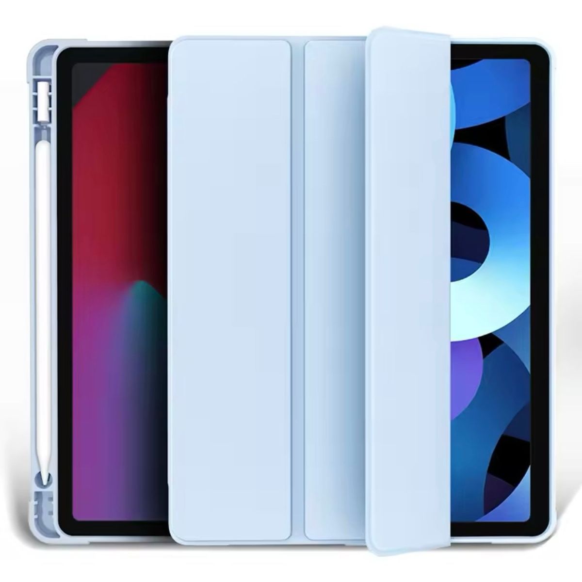 GENERICO - Fundas De iPad Con Porta Lapiz Para iPad 10.2 (7ma-8va-9na) Celeste