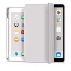 GENERICO - Fundas De iPad Con Porta Lapiz Para iPad 10.2 (7ma-8va-9na) Gris