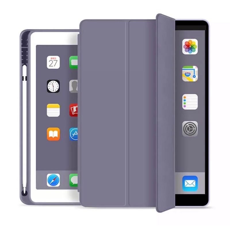 GENERICO - Fundas De iPad Con Porta Lapiz Para iPad Pro 12,9 - Air 13 Lila