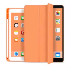 GENERICO - Fundas De iPad Con Porta Lapiz Para iPad Mini 6 / A17 Pro - Naranjo.