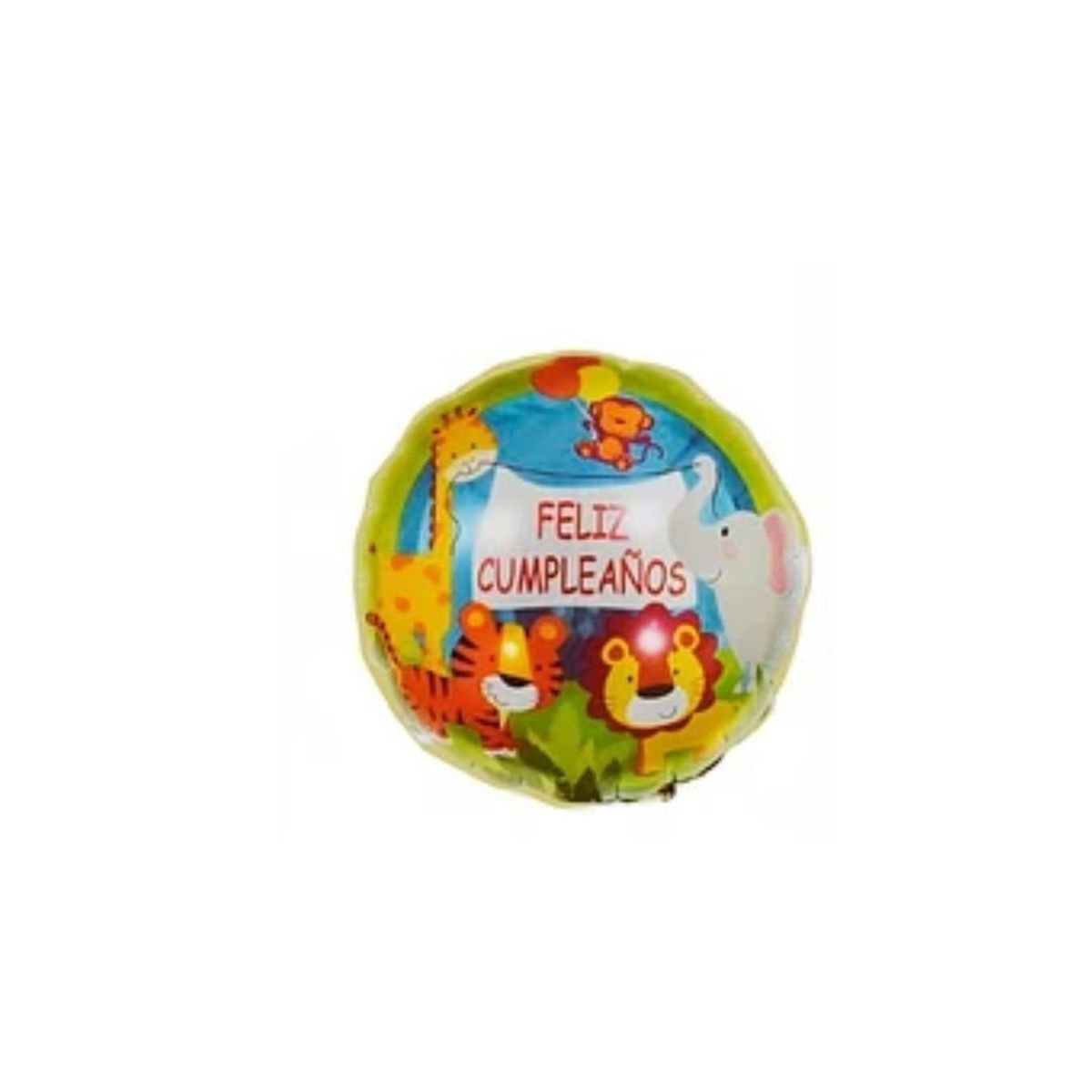 GENERICO - Globo Redondo Feliz Cumpleaños Animales 45cm