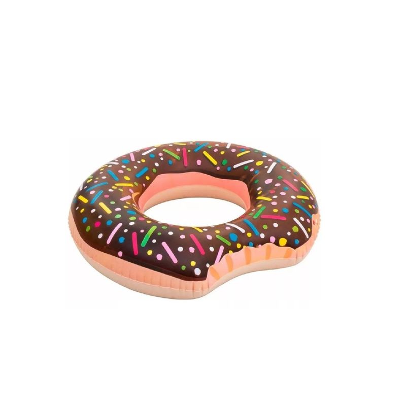 GENERICO - Flotador Inflable Diseño Donut 120cm Piscinas Marron