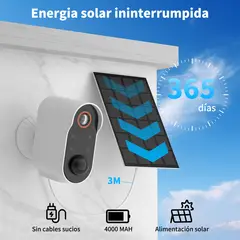 AIZO - Cámara De Seguridad Camera Wifi Exterior Con Solar Interfono