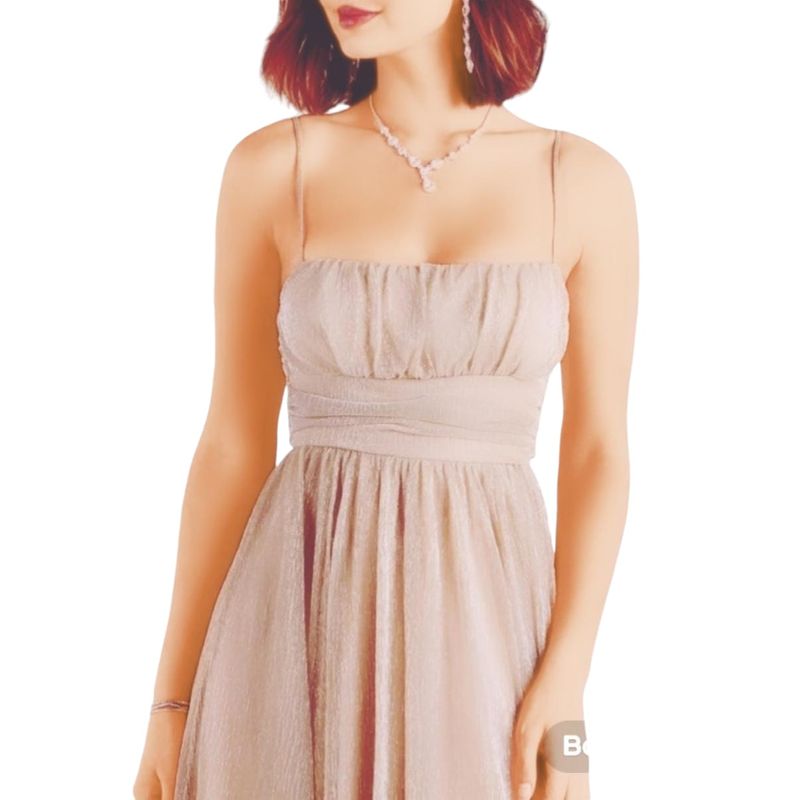 LUNA - MAXI VESTIDO DE FIESTA BRILLANTE RUBI