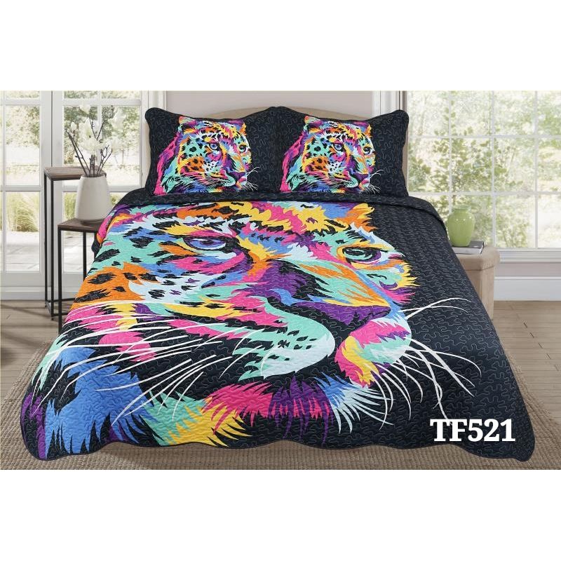 GENERICO - Quilt de Verano 2 plazas. Color Negro TF521