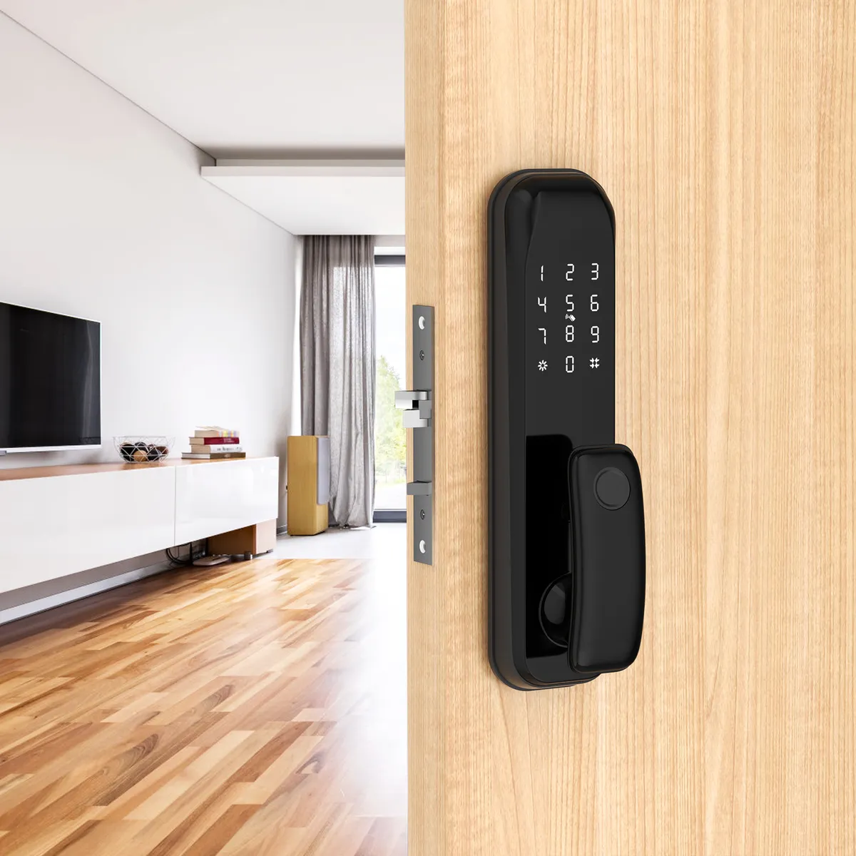 AIZO - Cerradura Digita Wifi Huella Inteligente Tuya App Con Clave-