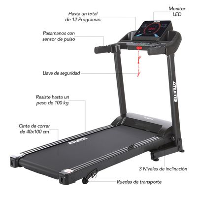 Imagen 2 del producto Trotadora Apex 3 12.8 km/h 1.5 HP Plegable