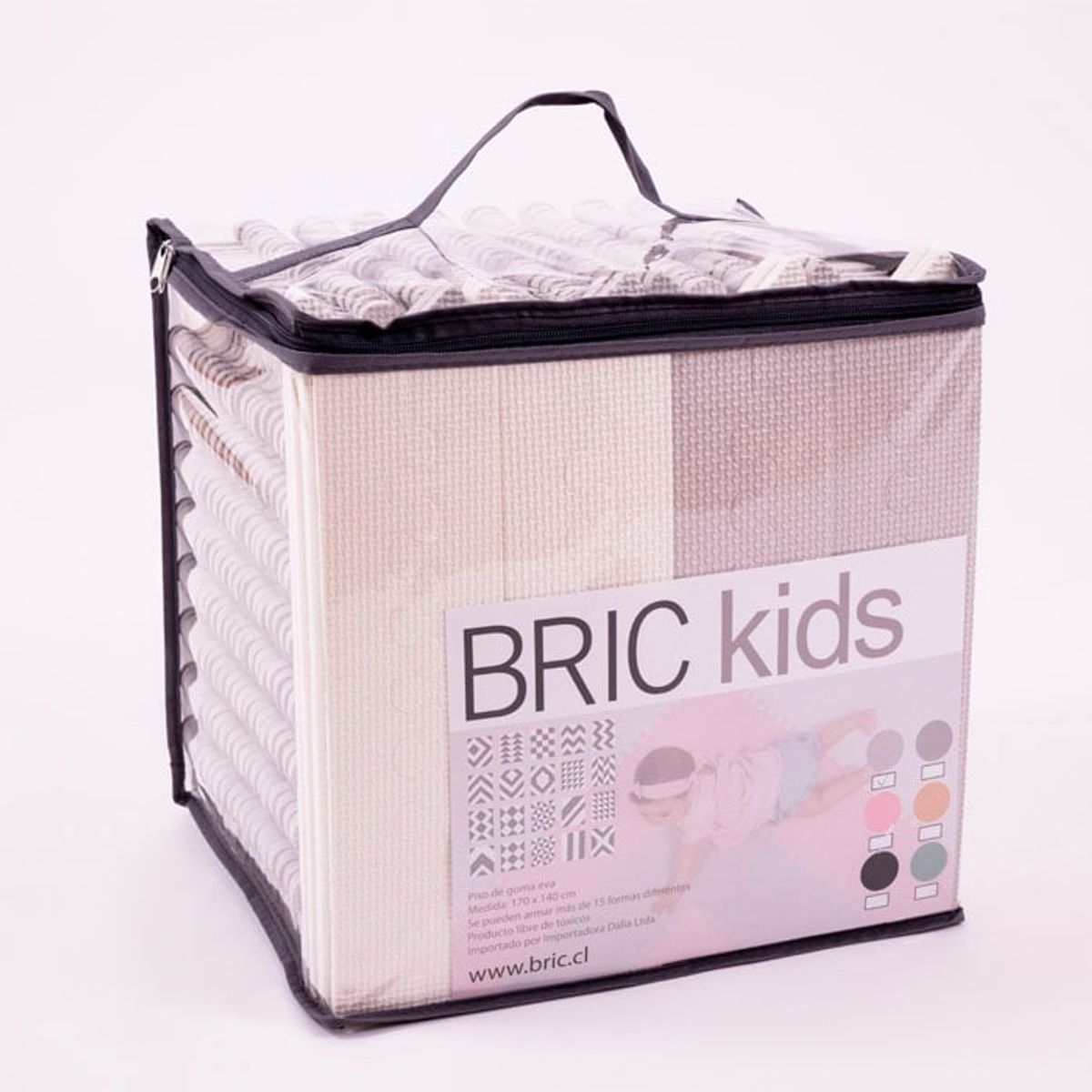 BRIC - Alfombra Bebe Goma Eva Gris Claro 140X140Cm