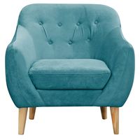 Poltrona 1C Norway Felpa Turquesa 85X87X90