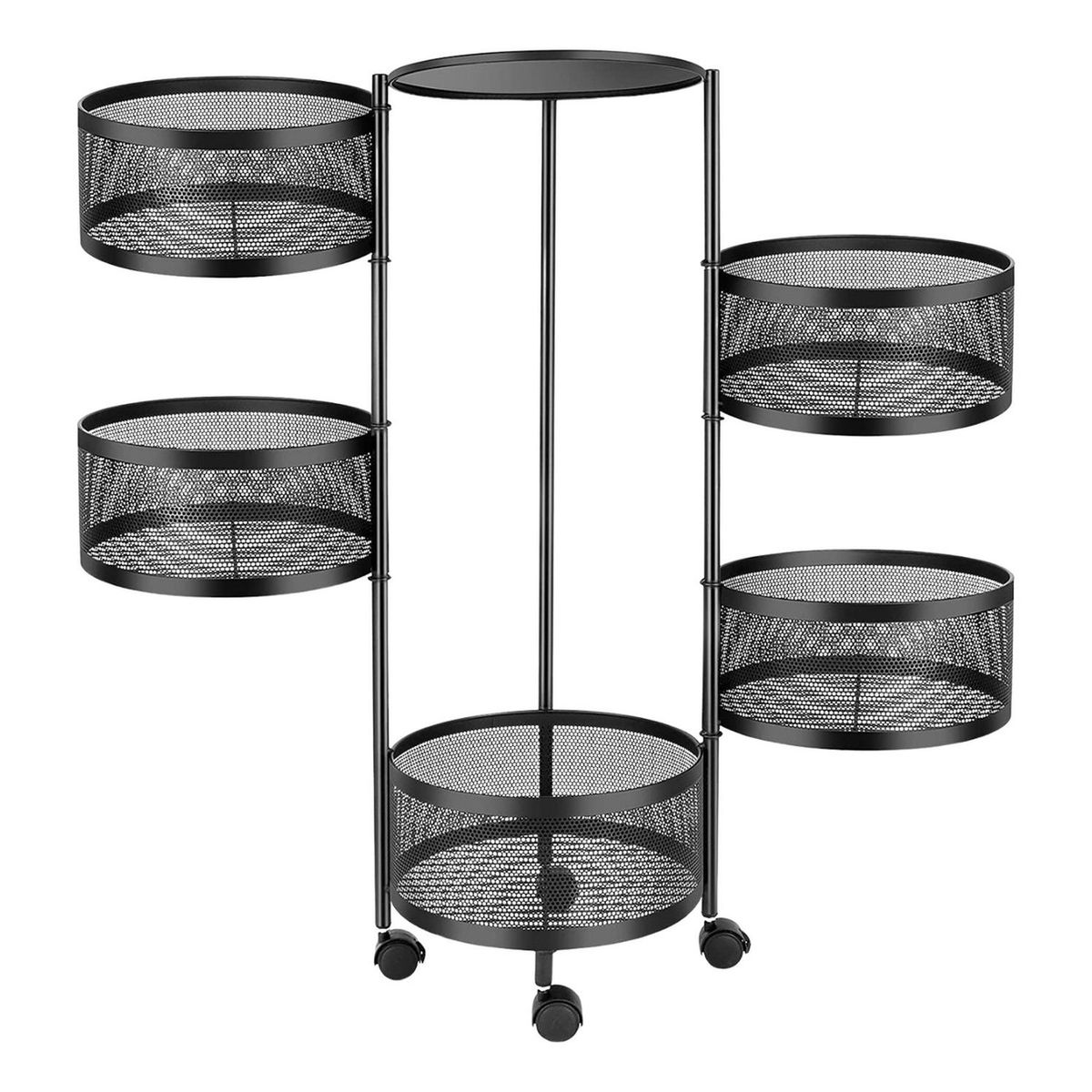 IMPORTCLICK - Organizador Cocina Metal 5 Niveles 90x34x34 CM - Negro