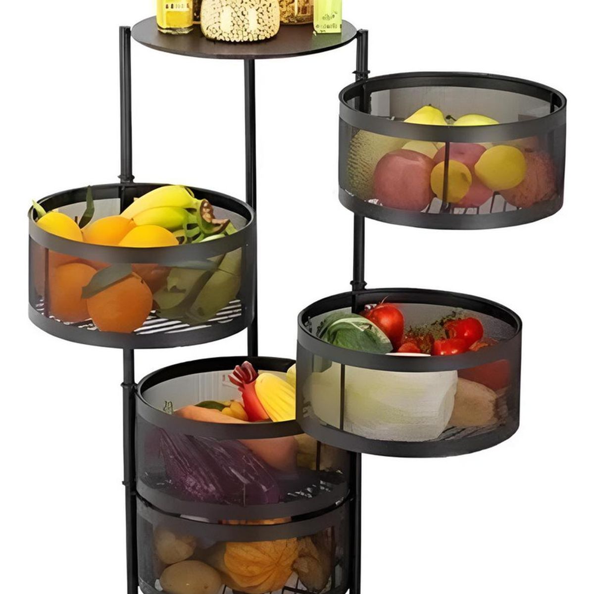 IMPORTCLICK - Organizador Cocina Metal 5 Niveles 90x34x34 CM - Negro