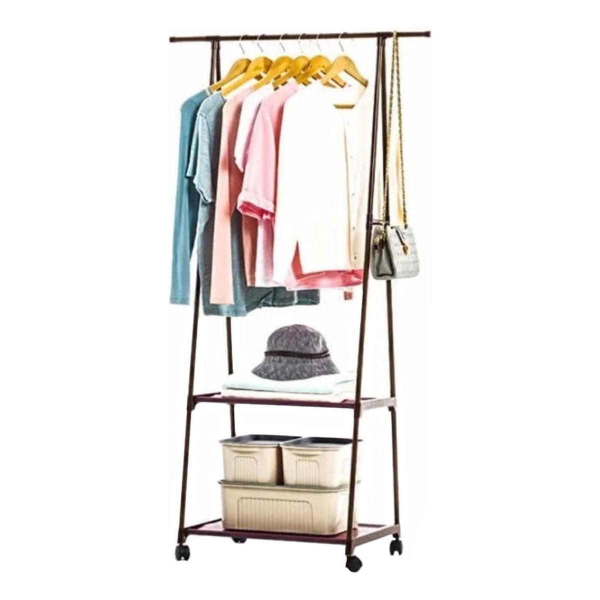 IMPORTCLICK - Perchero Organizador Colgador De Ropa Con Ruedas