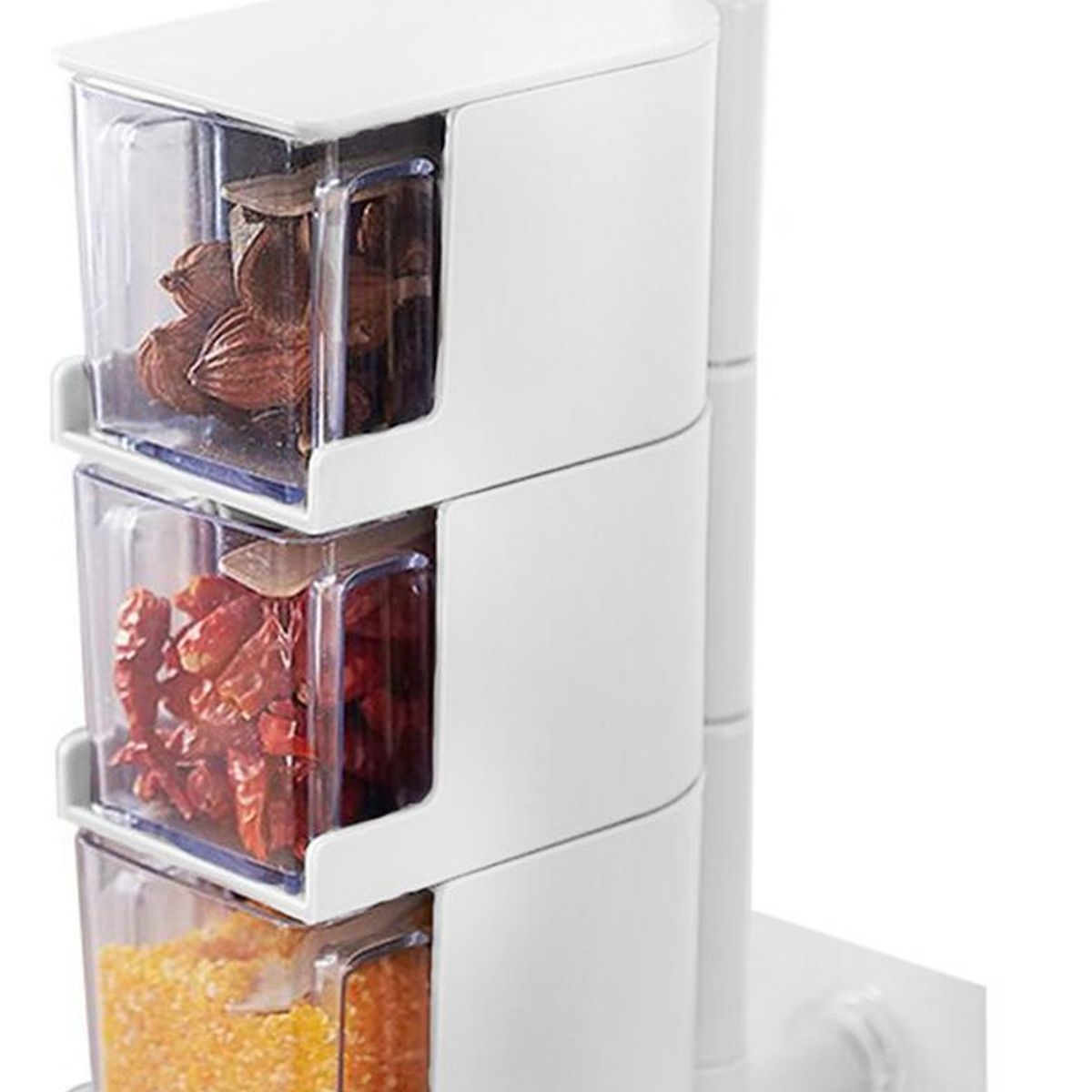 IMPORTCLICK - Caja Condimentos Cocina 3 Compartimientos Pared - Gris