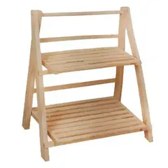 IMPORTCLICK - Estante Organizador De Madera 2 Niveles Café Claro