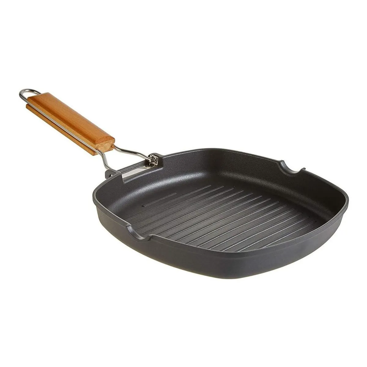 IMPORTCLICK - Sartén Parrilla Cocina Grill Cuadrado Antiadherente 24 CM