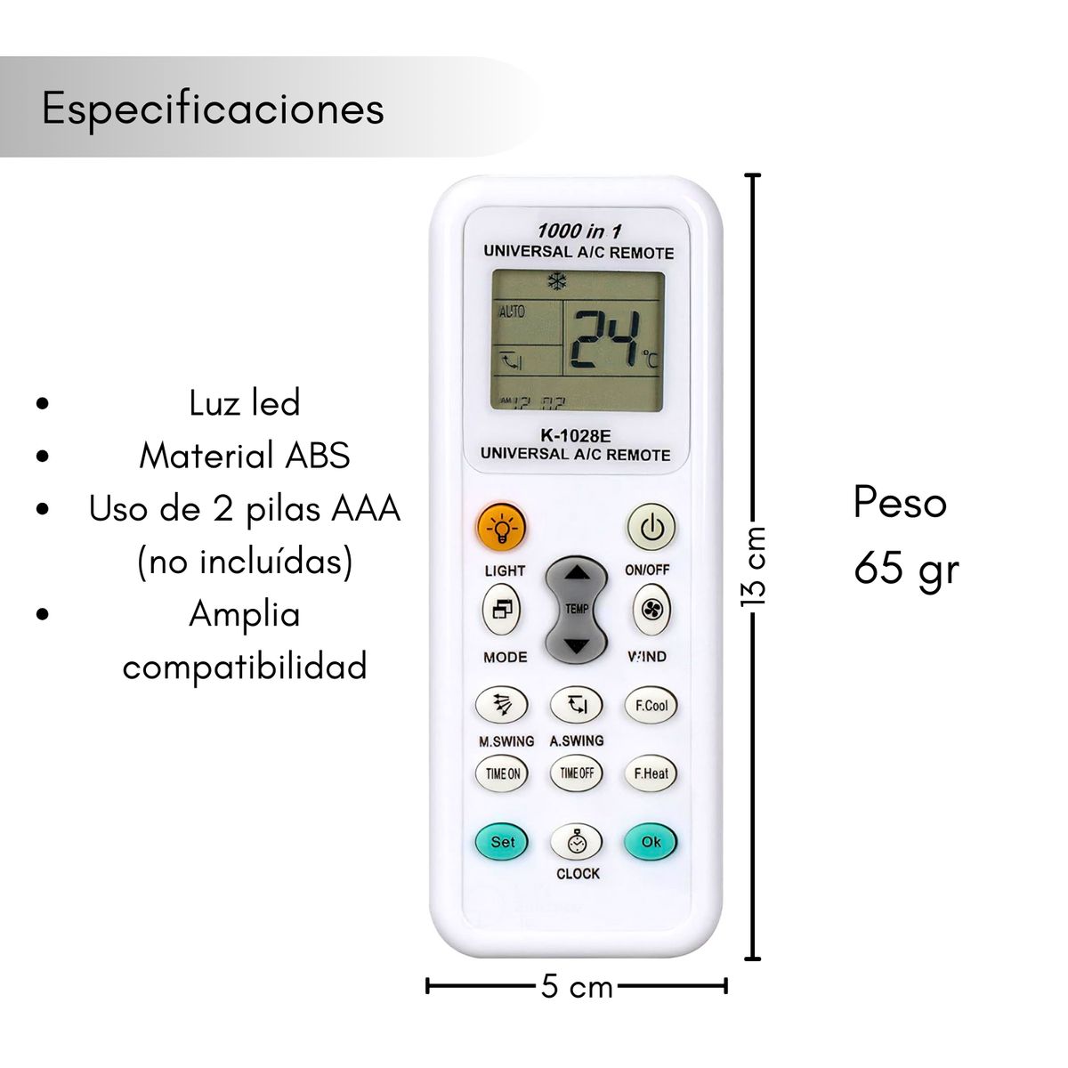 GENERICO - Control Remoto De Aire Acondicionado Universal