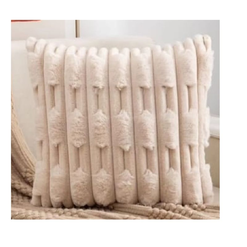 ANGELES DEL HOGAR - Fundas De Cojines Beige Set X2  Sillon Suave 45 X 45
