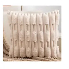 ANGELES DEL HOGAR - Fundas De Cojines Beige Set X2 Sillon Suave 45 X 45