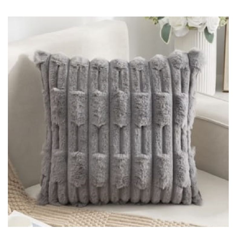 ANGELES DEL HOGAR - Fundas De Cojines gris Set X2  Sillon Suave 45 X 45