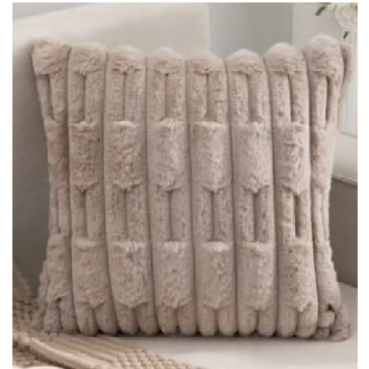 ANGELES DEL HOGAR - Fundas De Cojines Set X2  Sillon Suave 45 X 45  Beige 2