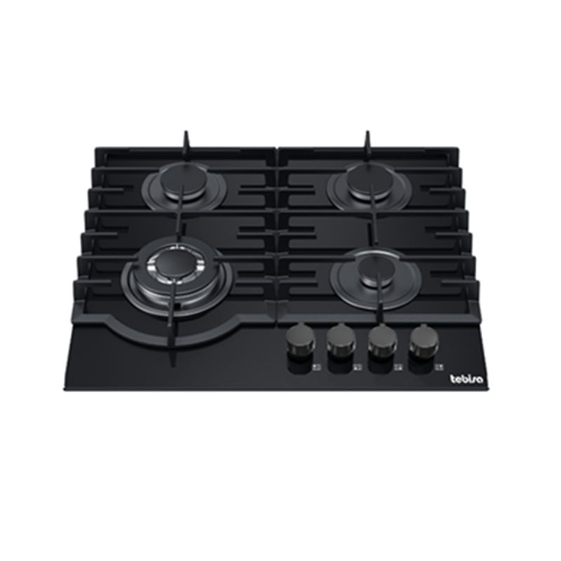 TEBISA - Encimera Gas Vidrio 4 quemadores TEB-MGBG604M3000