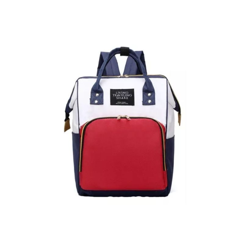 GENERICO - Mochila Maternal Bolso Pañalera Mamá Bebé Diseño Gatitos azul
