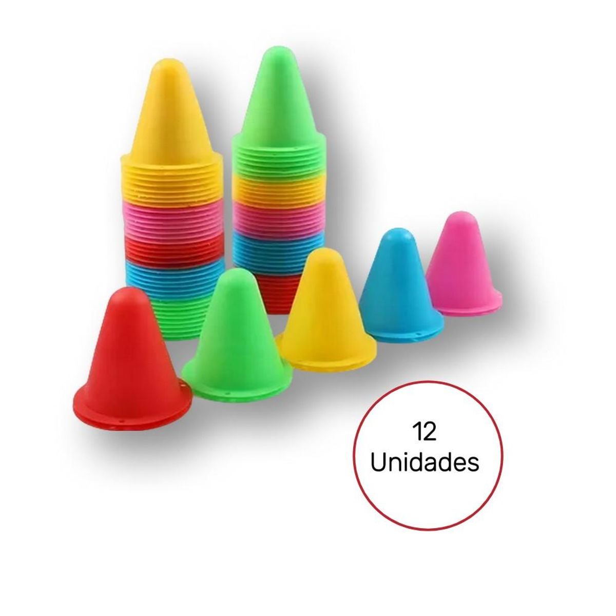 GENERICO - Conos mini 8 cm Entrenamiento agilidad deportes Pack 12 un