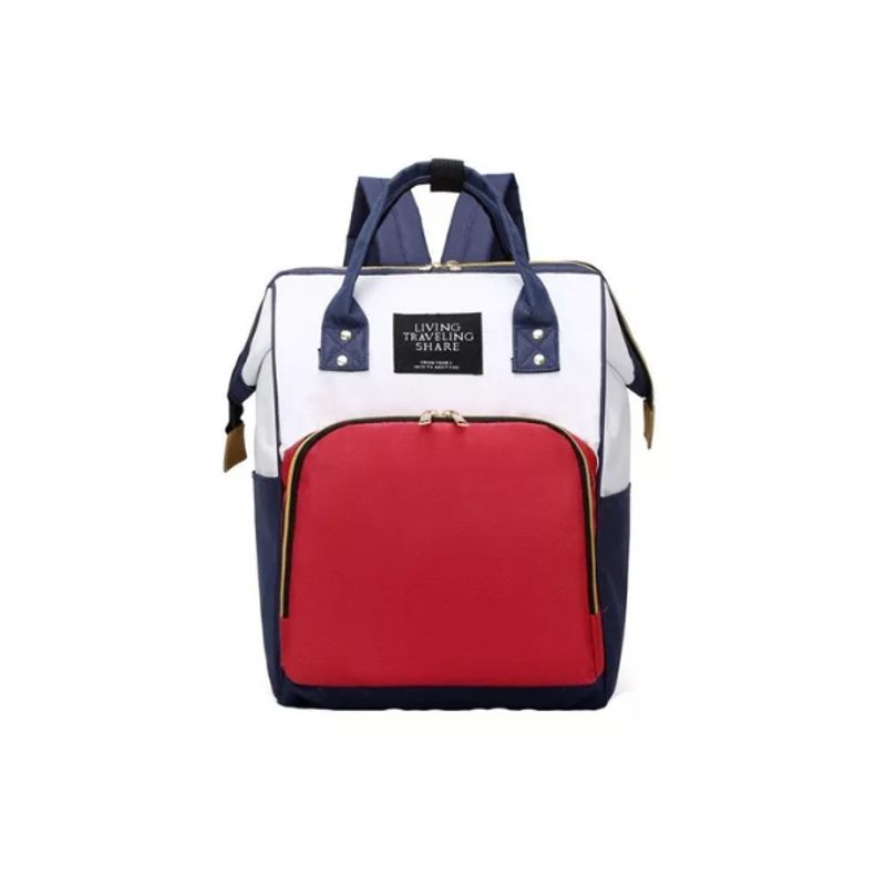 GENERICO - Mochila Bebé Pañalera Mamá Bolso Maternal roja y blanca
