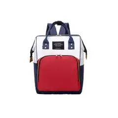 GENERICO - Mochila Bebé Pañalera Mamá Bolso Maternal roja y blanca